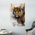thumbnail image 1 of Tiger Tapestry, Wild Beast Looking Straight into the Eyes of the Viewer Angry Looking Panthera Tigris, Wall Hanging for Bedroom Living Room Dorm Decor, 40W X 60L Inches, Multicolor, by Ambesonne, 1 of 2