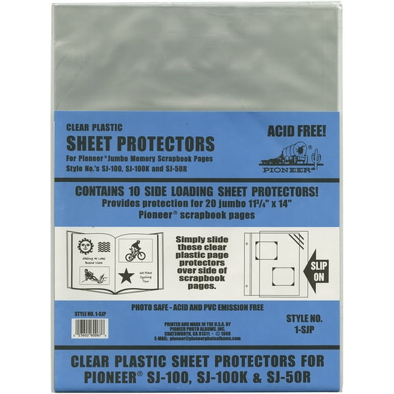 Genuine Pioneer Clear Plastic 11x14 Page Sheet Protectors - 11x14