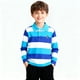 thumbnail image 1 of Blusa y camisa de manga larga con cuello vuelto para niños, blusa deportiva recreativa con estampado de rayas de verano para niños, blusa de manga larga con cuello vuelto para niños, parte superior de, 1 of 6