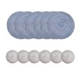 thumbnail image 1 of Wosthever 12 unids/set juego de manteles individuales y posavasos de primera , juego de 6 manteles individuales y posavasos para experiencia Mostrada azul+plata 12 Uds., 1 of 6