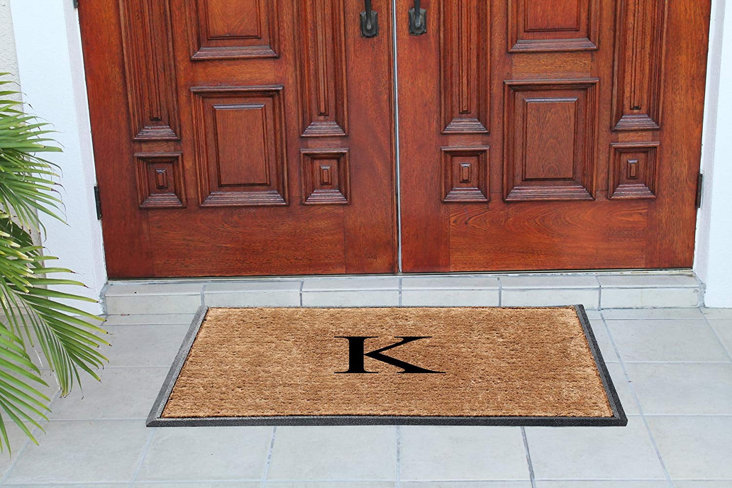 A1HC First Impression 30 in. x 48 in. Rubber and Coir Molded Double Monogrammed Door Mat