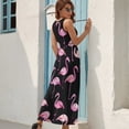 thumbnail image 7 of Flamingo Pattern Pattern Design Sleeveless Dress Summer Clothes for Women Women's Clothing 2025, 7 of 7