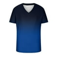 thumbnail image 3 of Vetsdori Mens Sports Shirts Athletic Fashion Pullover Slim Short Sleeve V-Neck Trendy T-Shirts for Men Blue, 3 of 4