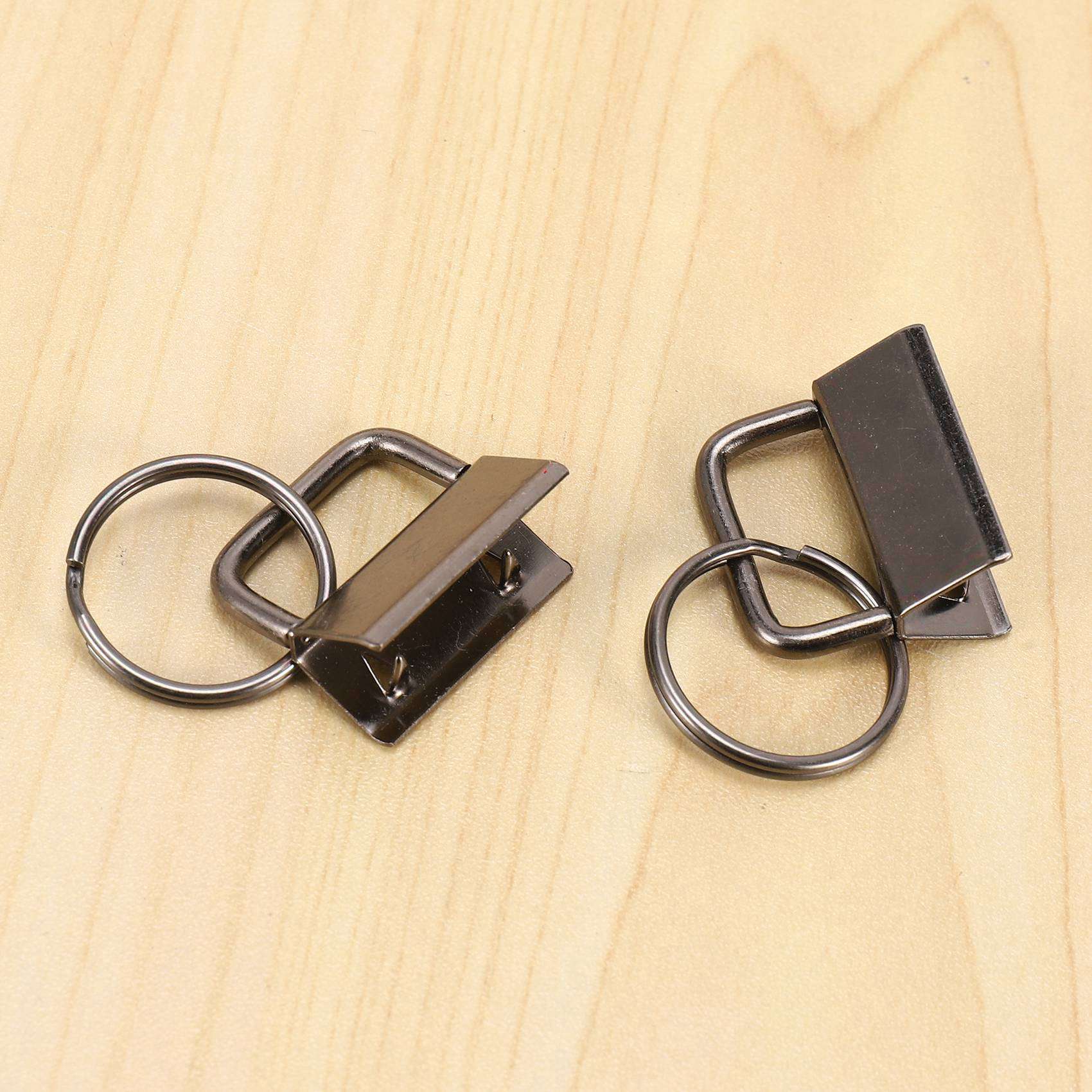 200 PCS Wristlet Hardware, 1 Inch Key Fob Hardware for Keychain, Key Lanyard and Key Chain Making Hardware Supplies