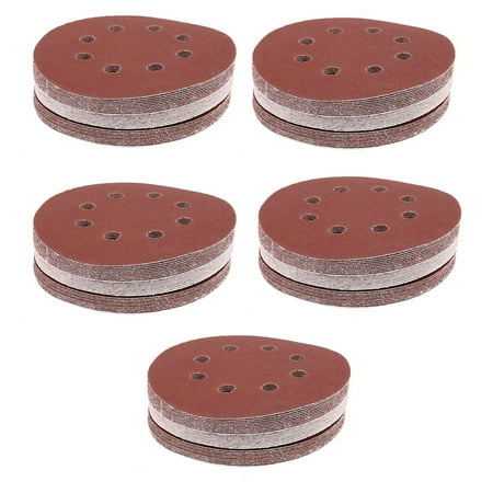

150Pcs 5 Inch 8 Hole 120 Grit Sand Disc Random Orbit Sandpaper Loop Hook for Sanding Sander