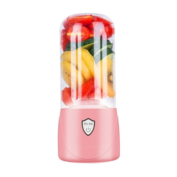 300mL Mini Portable Electric Juicer Mixer Kitchen Fruit Blender USB (Pink)
