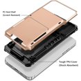 thumbnail image 3 of Case for iPhone 13 Pro Max Case Wallet 4-Card Holder ID Slot Flip Door Hidden Pocket Anti-Scratch Dual Layer Hybrid TPU Bumper Protective Hard Shell Back Cover for iPhone 13 Pro Max Rose Gold, 3 of 12