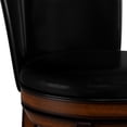 thumbnail image 4 of Bowery Hill 30.5" Transitional Wood/Faux Leather Swivel Bar Stool in Chestnut, 4 of 9