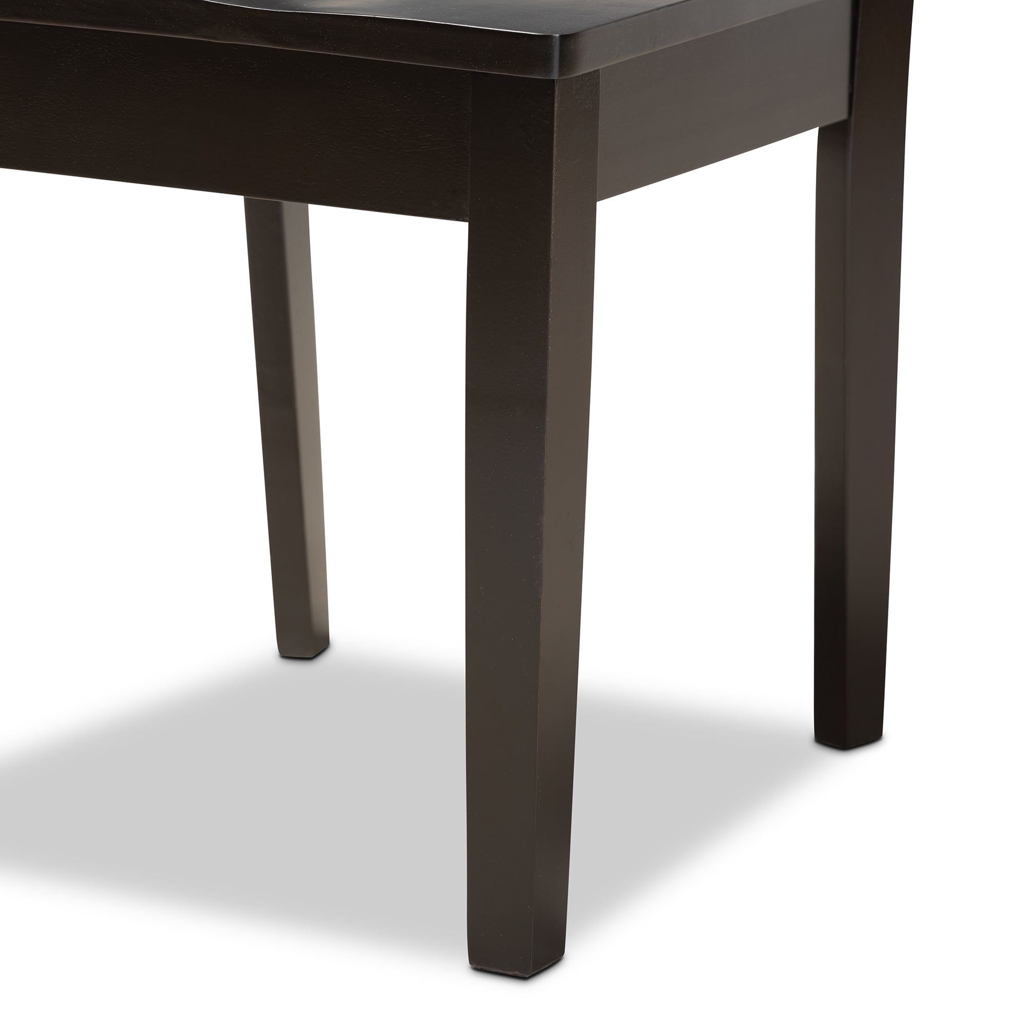 Baxton Studio Luisa Modern and Contemporary Transitional Dark Brown Finished Wood 7-Piece Dining Set
