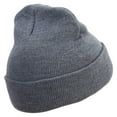 thumbnail image 3 of Louvre Landmark Logo Embroidered Super Stretch Knit Watch Cap Beanie - Lt Grey OSFM, 3 of 5