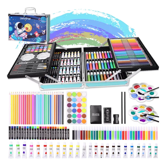 Set De Arte Dibujo Colores Marcadores Lápices Lonk 145pcs