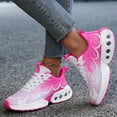thumbnail image 3 of Mesh Running Shoes for Women Chunky Air Cushion Fashion Sneakers Lace up Antislip Trainers Athletic Shoes Lightweight Walking Shoes Pink Size 10.5, 3 of 5