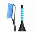 thumbnail image 2 of 27 Inch Snow Brush Car Scraper Snow Brush|Removable Foam Handle Winter Car Cleaner Tool|Long Handle for Windshield,Roof,Hood(Sky Blue), 2 of 7