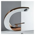 thumbnail image 6 of Bathroom Faucet Brass Rose Gold White Bathroom Basin Faucet Cold Hot Water Mixer Sink Tap Deck Mounted Black Rose Gold Tap ,Easy to Install, 6 of 8