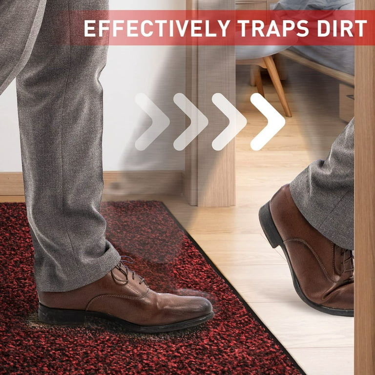 Dirt Trapper Door Mat Indoor Entrance 23.5″ X 35.5″ Entryway Rugs for Indoor  Super Absorbent and Washable Microfiber Front Door Mat with Non-Slip  Backing, – Built to Order, Made in USA, Custom