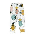 thumbnail image 4 of Kll Womens Colorful Insects Print Pajama Pants Soft Pajama Bottoms For Women Cozy Lounge Pants, 4 of 9