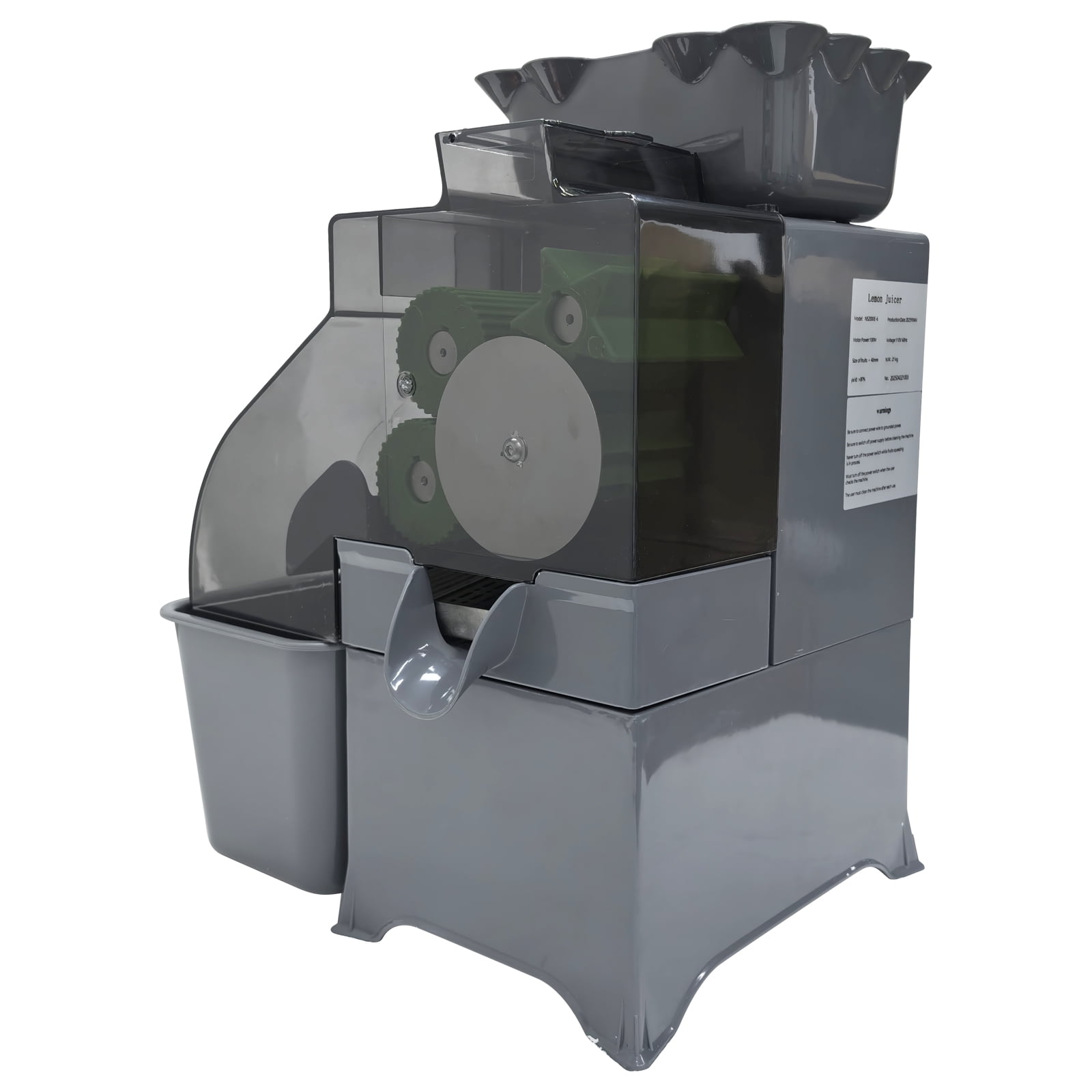 Commercial Automatic Orange Juice Extractor Lemon Juicer with Peels Collecting Bucket and Filter Box