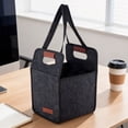 thumbnail image 6 of Gift-Ready Drinks Carrier for Parties, SomWiBe Felt Beverage Tote with Divider and Pocket for Picnic, Brunch, Takeout, 6 of 6