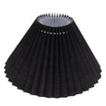 thumbnail image 5 of Black Pleated Fabric Lamp Shade with Iron Trim for Table Lamps, Chandeliers, Wall and Floor Lamps, Elegant Lighting Decor, 5 of 7