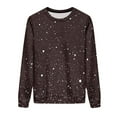 thumbnail image 5 of VEKDONE Womens Sweatshirts Glitter Print Plus Size Blouse Casual Loose Fit Crewneck Pullover Sweatshirt Fall Long Sleeve Fashion Clothes Tops, 5 of 9