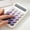 Purple, variant on Lilgiuy Gradient Calculator, Pocket Size Basic Standard Calculator with 10 Digit Display and Big Buttons, Blue Office Supplies and Desk Accessories for Office, School, 5.9x3.7in