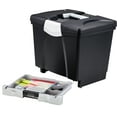 thumbnail image 4 of Storex Portable File Box with Drawer, Black, 4 of 5