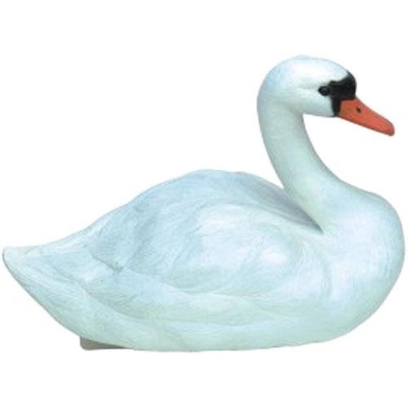 White Floating Swan Decoy, Small Floating White Mute Swan Decoy (Plastic) Pond, Yard, Pool and Water Garden Decoy