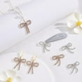 thumbnail image 4 of 20 colgantes de diamantes de imitación de 2 colores con lazo de metal, para manualidades, para mujer, joyería, pendientes, pulseras, platino y oro claro., 4 of 5