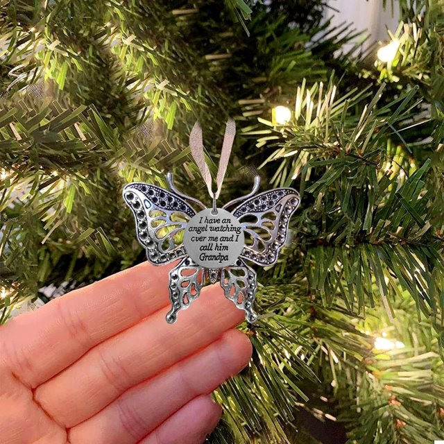 Christmas Decorations Butterfly Pendants Christmas Trees Butterfly Christmas Ornaments A Gift Commemorating Love Commemorating The Loss Of Loved Ones Christmas Tree Decorations christmas hanging tags