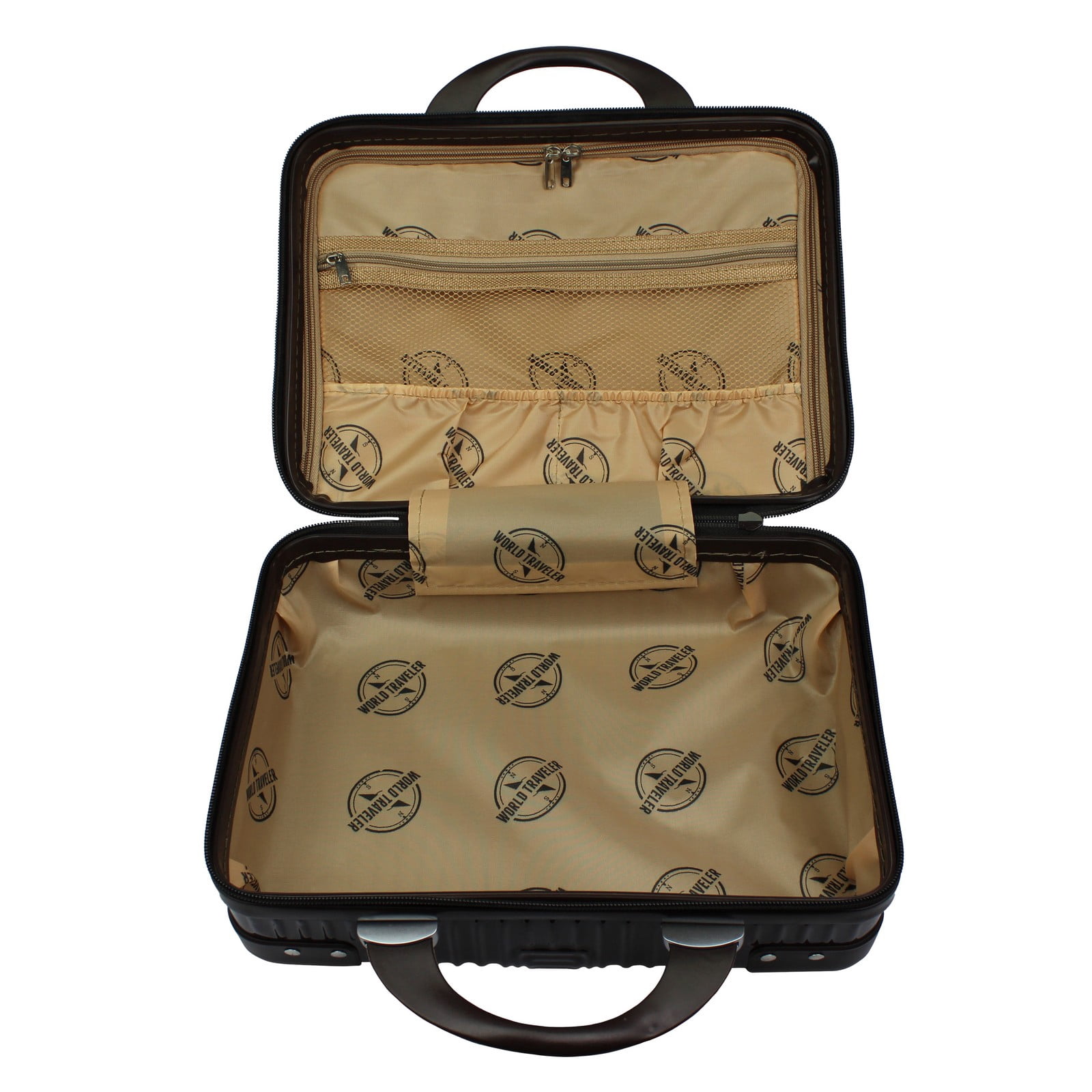 World Traveler Highways 2-Piece Hardside Carry-on Spinner Luggage Set - Brown