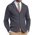 thumbnail image 2 of BELTNOV Men's Notched Lapel Blazer Jacket Casual Long Sleeve Slim Fit Jacket with Patch Pockets Dark Gray, 2 of 6