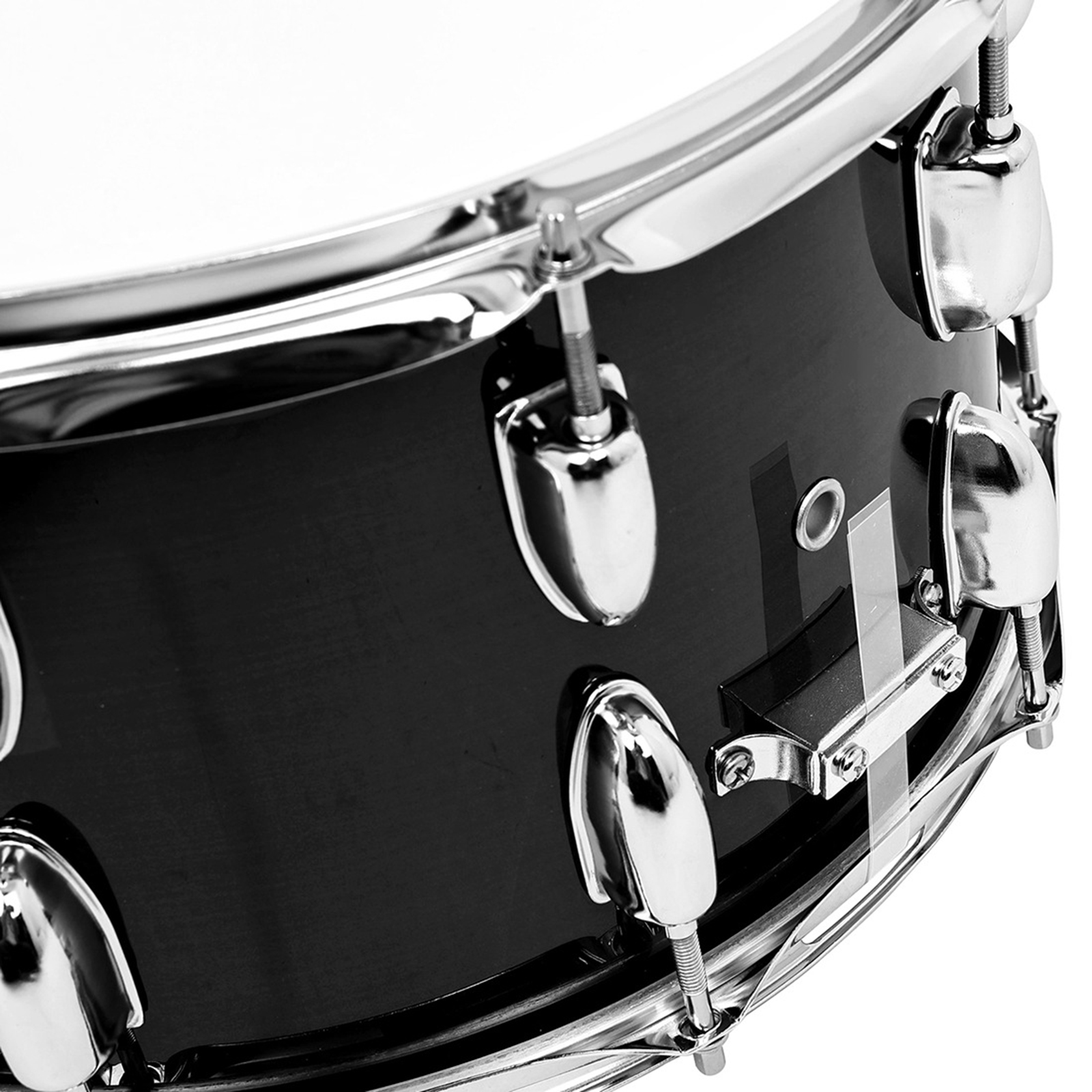 14inch Snares Drum Percussions Instrument with Drum Key, Drumsticks and Strap Student March Snares Drum Musical Toy