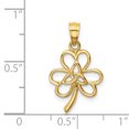 thumbnail image 4 of 14K Yellow Gold Polished Clover Pendant, 4 of 7