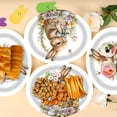 thumbnail image 5 of Matoen 50Pcs Easter Oval Paper Plate,Large Easter Paper Plate Bunny Rabbit Disposable Serving Dish Tray for Easter Party Wedding Spring Holiday Supplies 12.6inch, 5 of 6