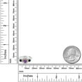thumbnail image 3 of Gem Stone King 0.66 Ct Round Purple Amethyst Black Onyx 925 Silver and 10K Yellow Gold 3 Stone Women's Lab Grown Diamond Ring (Size 6), 3 of 3