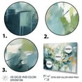 thumbnail image 3 of Designart "Blue botanic Garden III" Abstract Botanicals Floater Framed Wall Art Living Room, 3 of 7