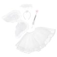 thumbnail image 5 of Conjunto de 4 disfraces de ángel con diadema, alas, varita y falda tutú para niñas (ángel), 5 of 5