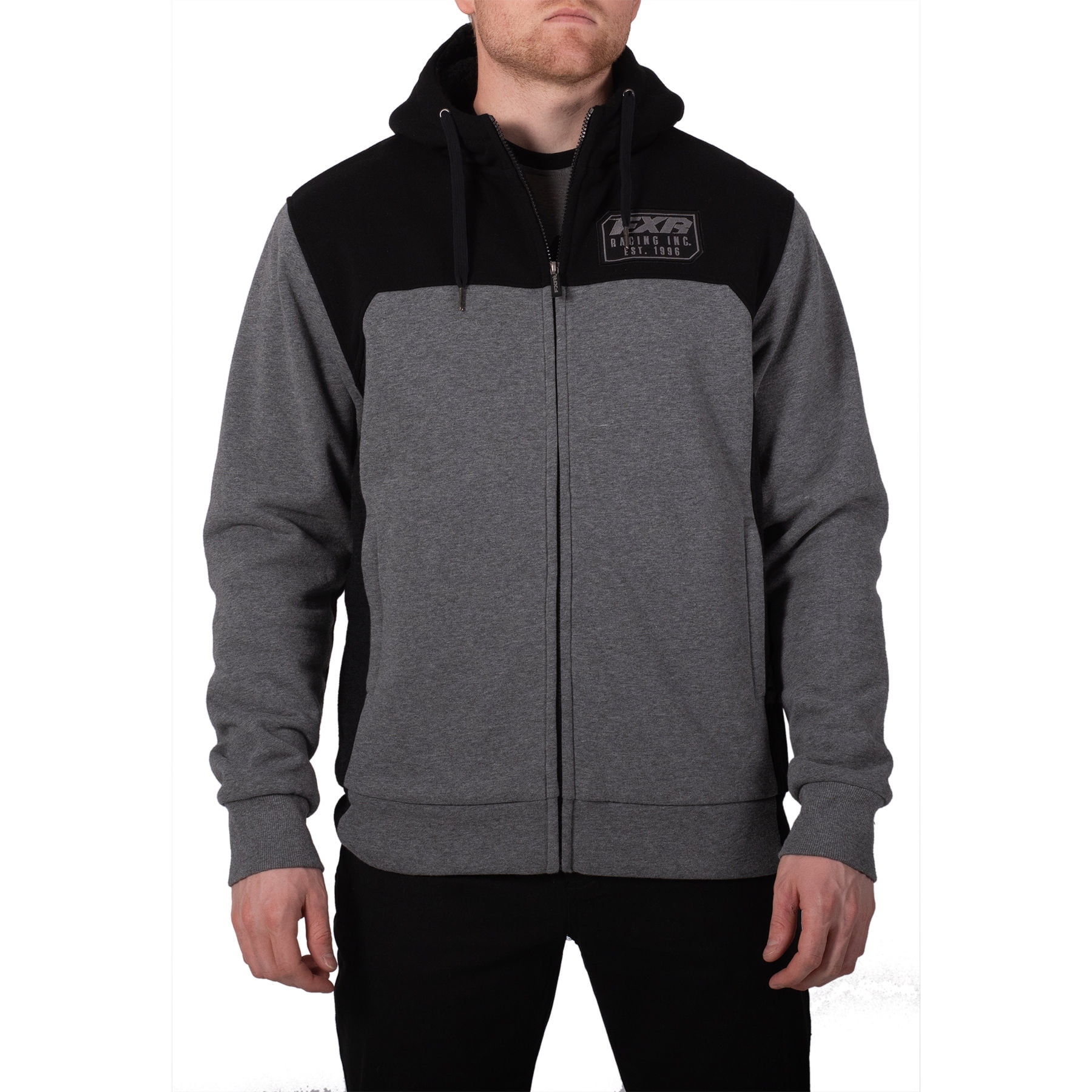 mens grey sherpa pullover