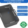 thumbnail image 3 of LAICAIW 2 Pcs Silicone Air Fryer Liners for Ninja DZ201 DZ401, Ninja Dual Air Fryer Accessories, Reusable Air Fryer Liners for Ninja Dual Air Fryer, Non-Stick | Easy Cleaning | Food Safe (Blue+Purpl, 3 of 7