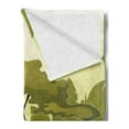 thumbnail image 2 of Olive Green Soft Flannel Fleece Throw Blanket, Japanese Tree in Jungle Abstract Nature in Summer Season, Cozy Plush for Indoor and Outdoor Use, 50" x 70", Pale Yellow Olive Green, by Ambesonne, 2 of 5