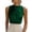 *Green, variant on Women's Satin Ruched Sleeveless Blouse , Ladies' Mock Neck Draped Tank Top , Elegant Workwear Top For Women,Beige,S-2XL
