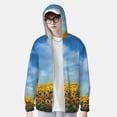 thumbnail image 2 of Yiaed Blooming Sunflower Field Print Sun Shirts UPF 50+ Protection Hoodie Rash Guard Shirt UV Shirt Long Sleeve Fishing Outdoor Lightweightase-Large, 2 of 5