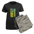 thumbnail image 5 of CafePress - Ukraine Coat Of Arms Flag Pajamas - Women's Short Sleeve Print T-Shirt and Pants Dark Cotton Pajama Set, 5 of 7