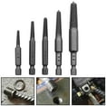 thumbnail image 2 of 5 Pcs/Set Easy Out Bolt Extractor Set Hex Shank Broken Screwdriver Extractor Practical Spiral Flute Bolt Extractor Kit, 2 of 9