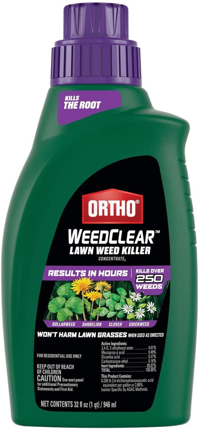 Ortho WeedClear Lawn Weed Killer Concentrate2 Results in Hours, Kills