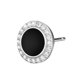 thumbnail image 2 of Silver Elegant Round Stud Earrings Exquisite Fashionable Rhinestone Earrings Jewelry Accessory Black, 2 of 4