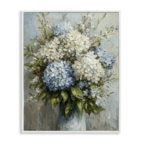Stupell Industries Muted Classic Hydrangeas Floral Painting White Framed Art Print Wall Art, 11 x 14