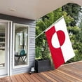thumbnail image 4 of Gmogad Greenland Flag 3x5 National Outdoor Indoor Celebration Display Cultural Event Parade Hanging Banner Durable Style Multi Use Home School Sporting Festival Identity Pride Representation, 4 of 9