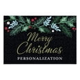 thumbnail image 2 of Personalized Floral Christmas Indoor / Outdoor Doormat, 2 of 3