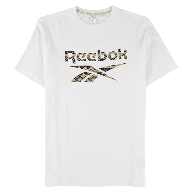 Reebok Mens Classic Premium Logo Graphic T-Shirt white M